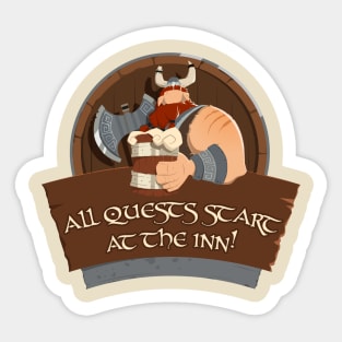 All Quests Start At The INN! Sticker